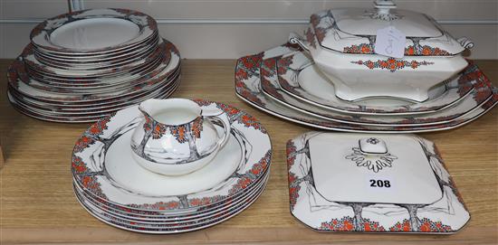 A Crown Ducal Orange Tree part dinner service